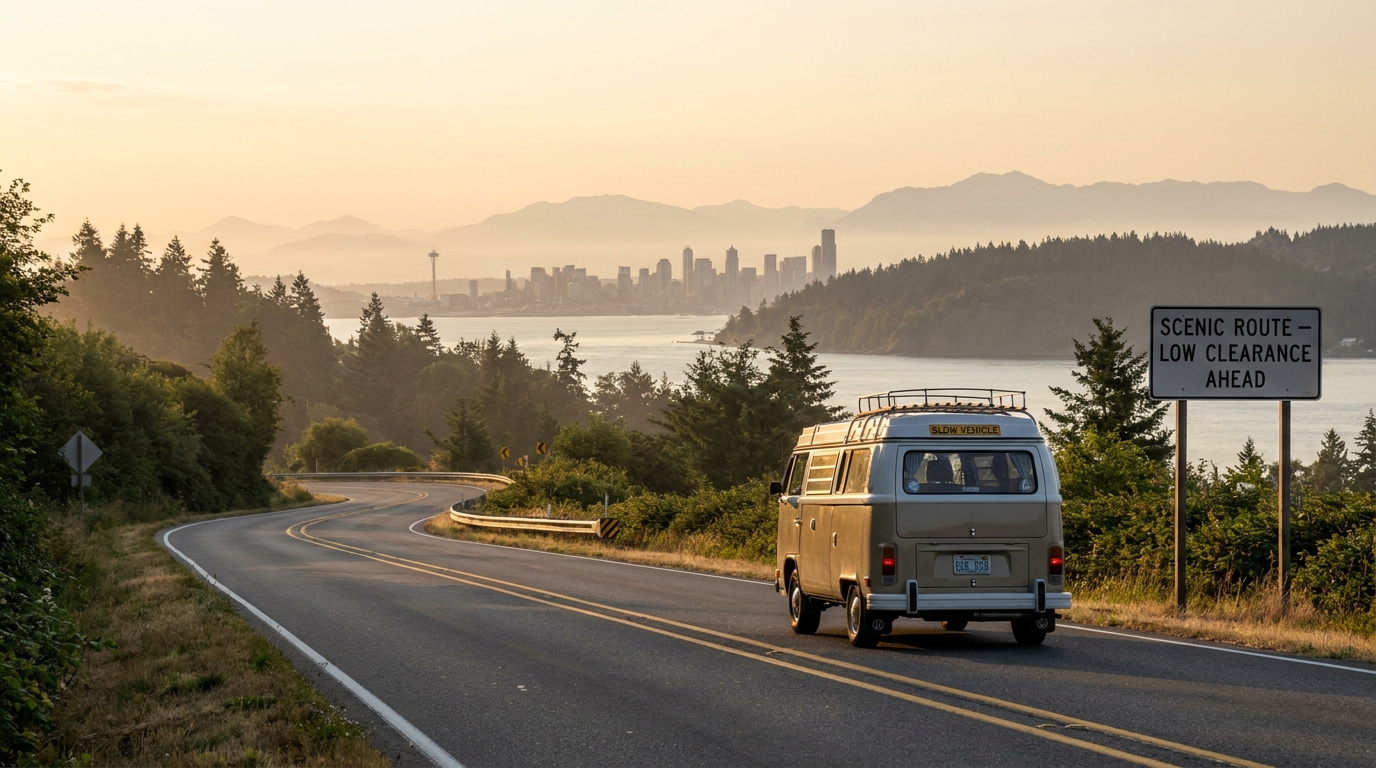 Map for Budget RV Driving in Seattle - Save on Fuel 2026